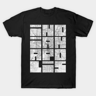 Indianapolis, USA City Map Typography - Light T-Shirt